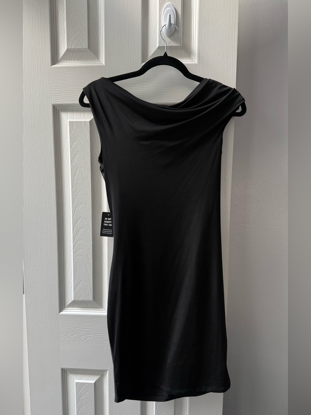 Express Black Sleeveless off the shoulder mini dress NWT